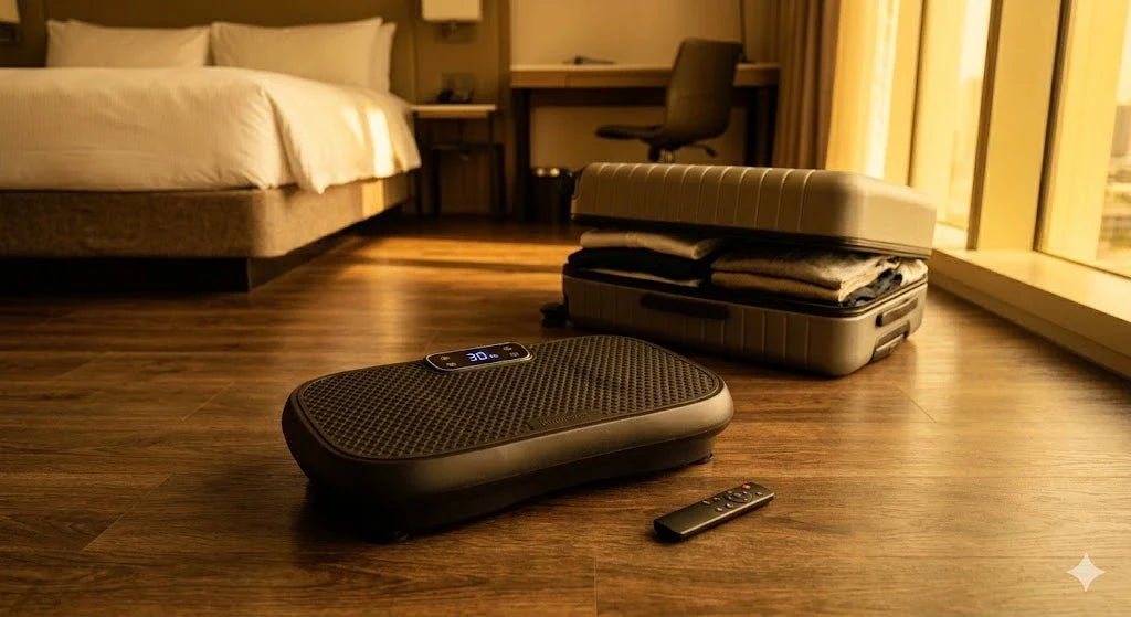 The Science Behind Vibration Plate Exercises for a Flat Stomach — and Why Every Traveler Needs a Mini Vibration Plate for Travel
