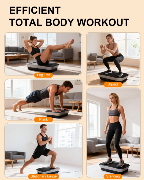 HopHorse® Pro Max Vibration Plate Exercise Machine – 460 lb Capacity & Powerful Motor