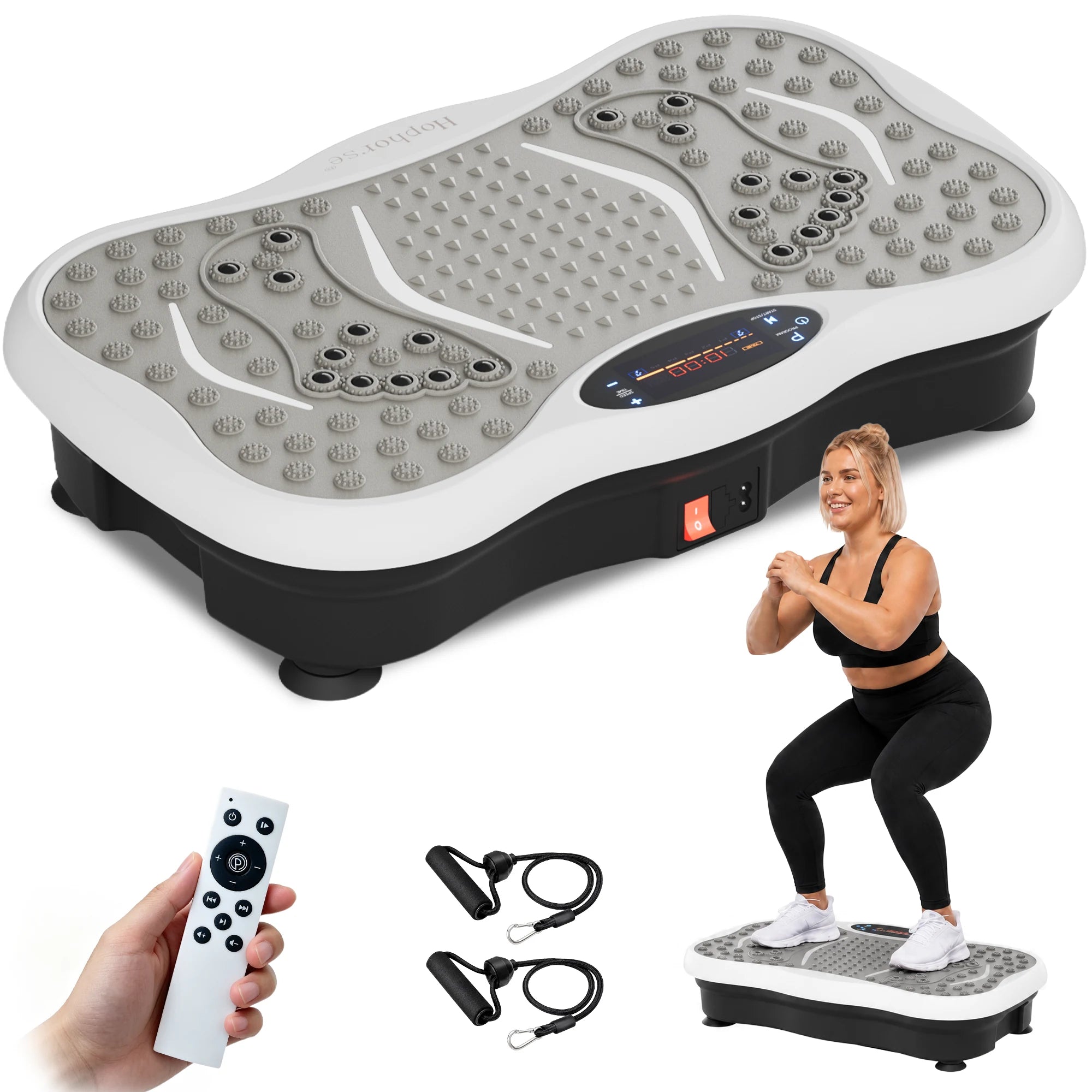 Hophorse® Whole Body Vibration Plate with Resistance Bands