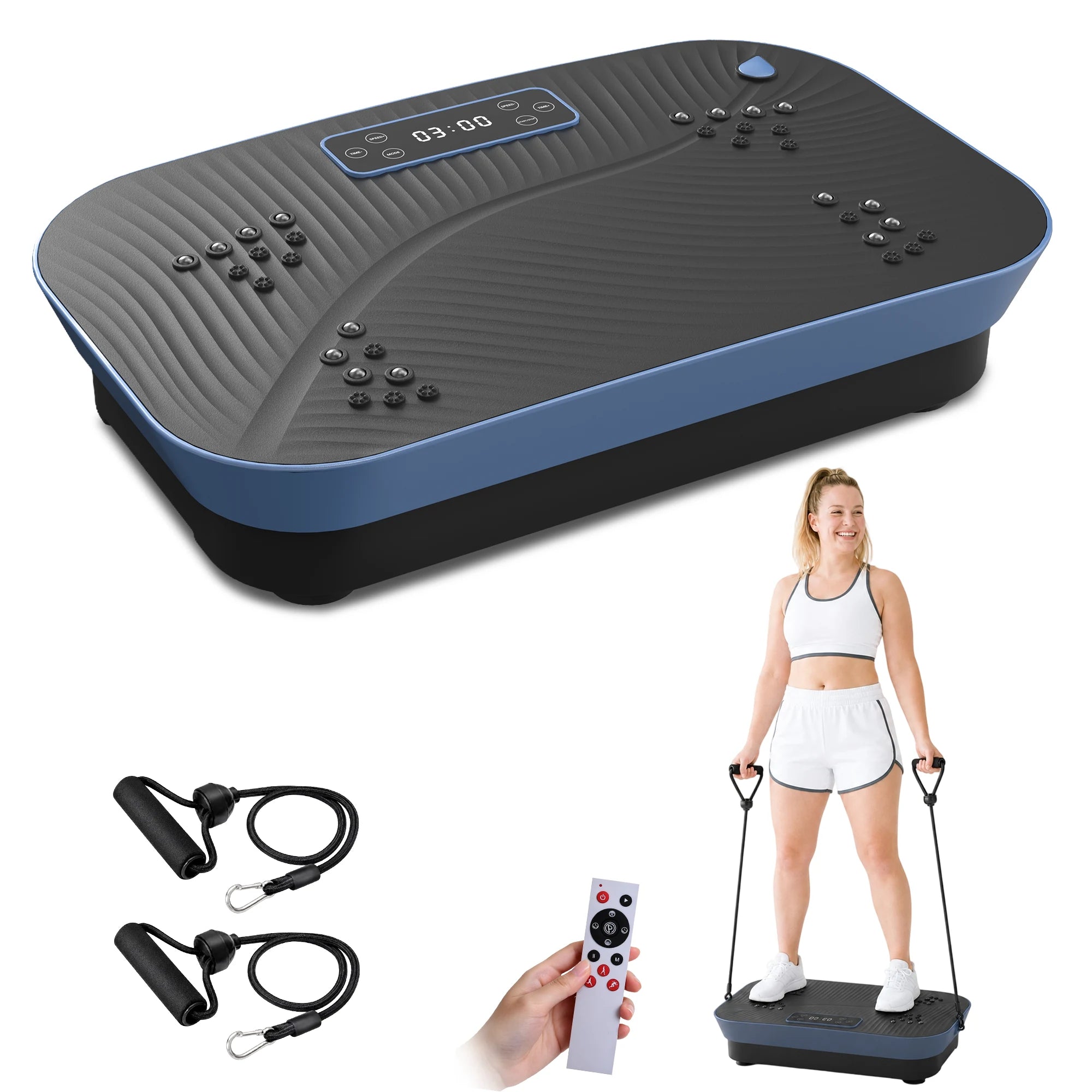 HopHorse® Pro Max Vibration Plate Exercise Machine – 460 lb Capacity & Powerful Motor