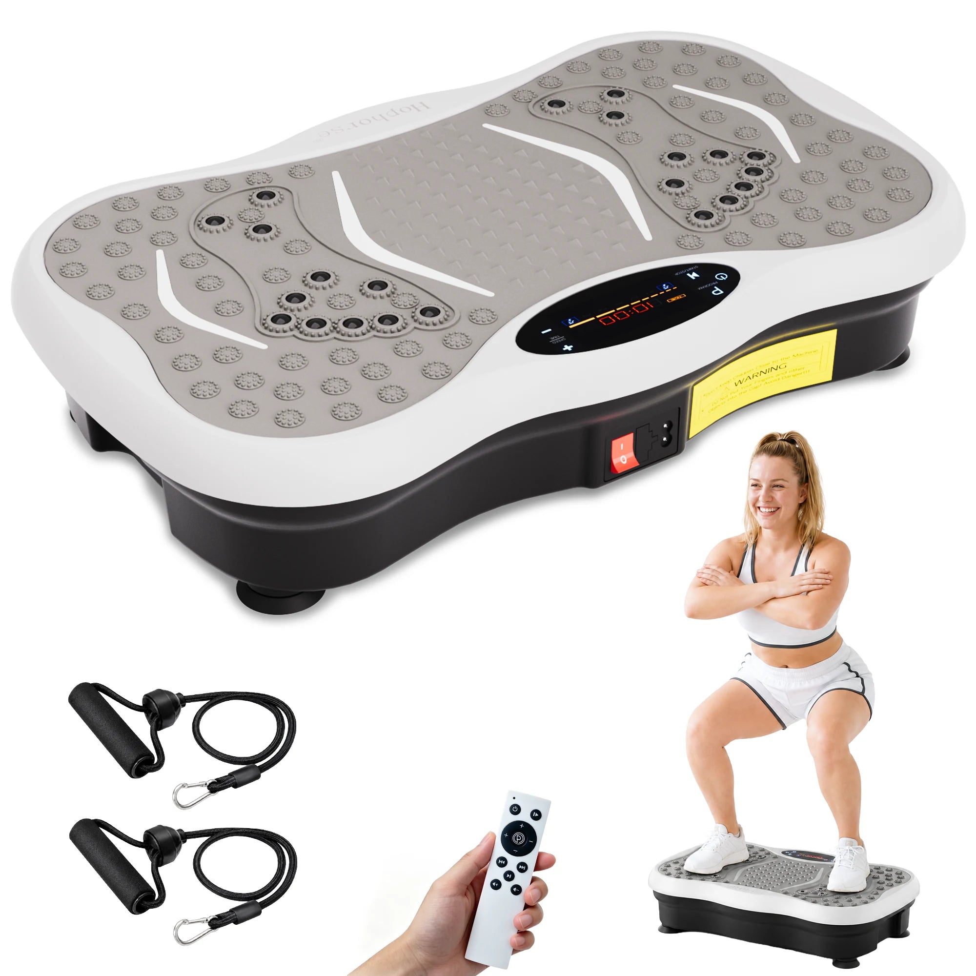 Hophorse® Whole Body Vibration Plate with Resistance Bands