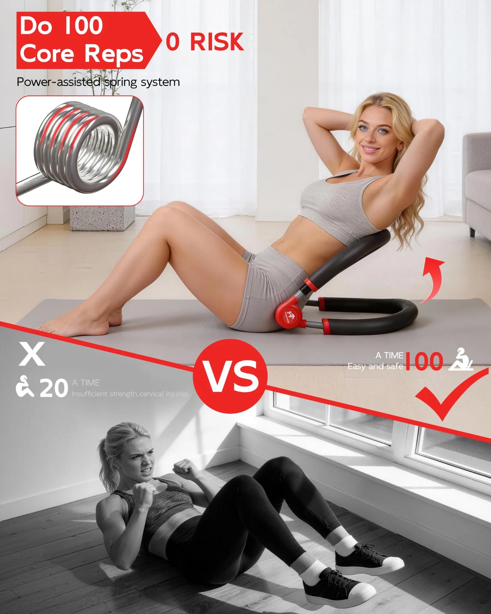 HopHorse 10-in-1 full body trainer with portable ab workout machine design