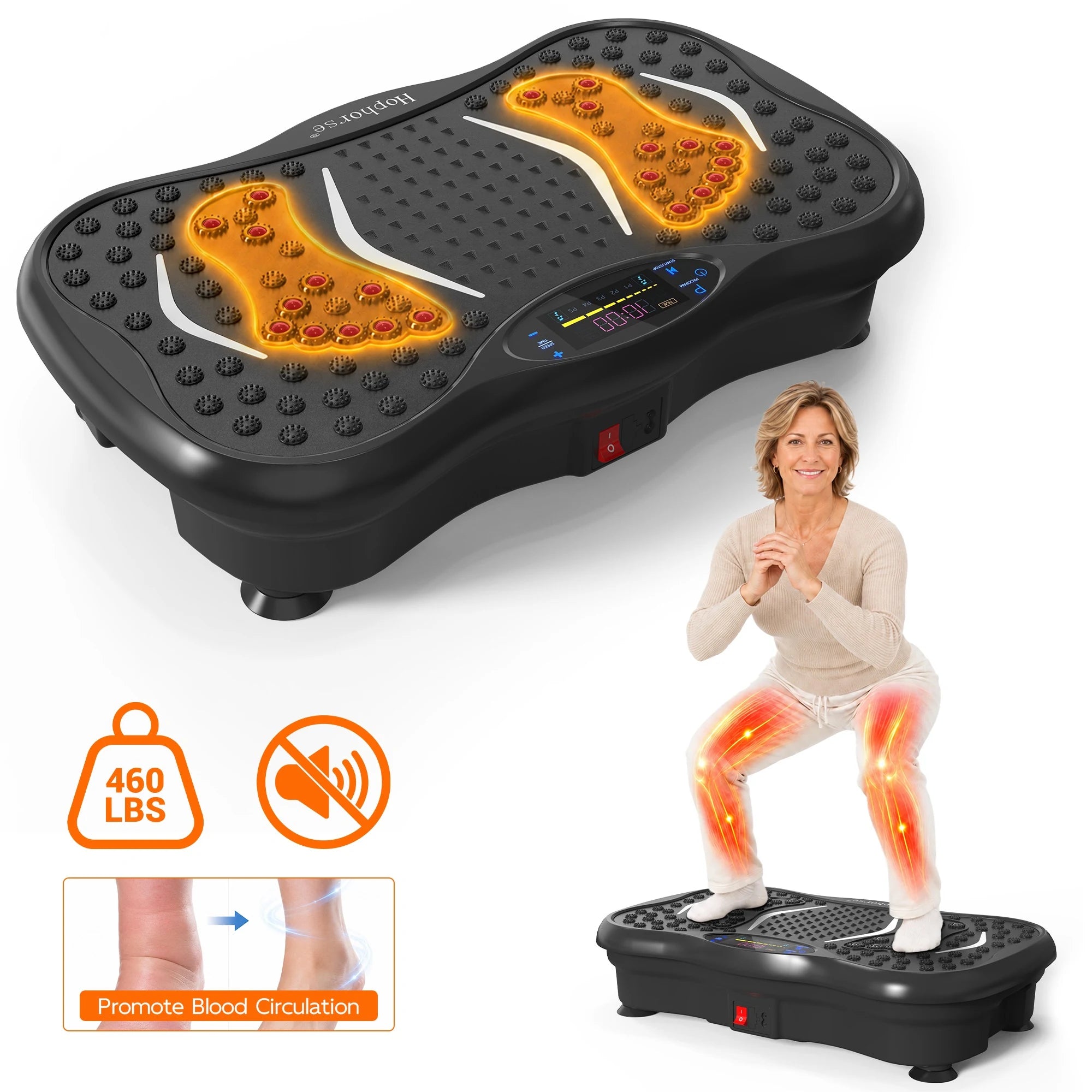 Hophorse® Whole Body Vibration Plate with Resistance Bands