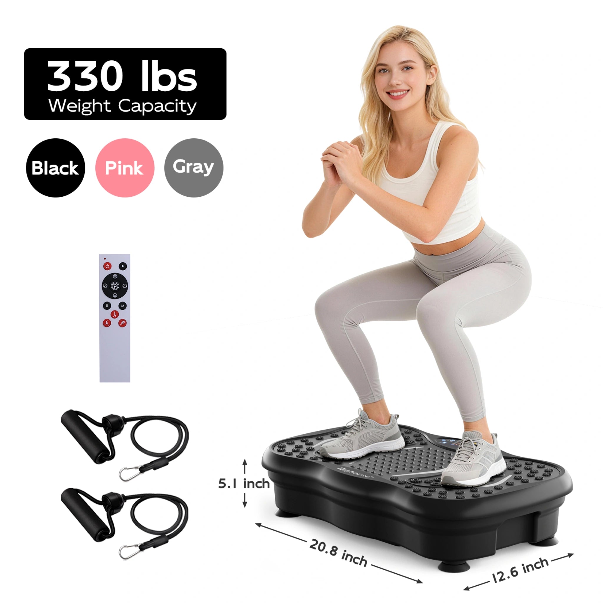 Hophorse® Whole Body Vibration Plate with Resistance Bands