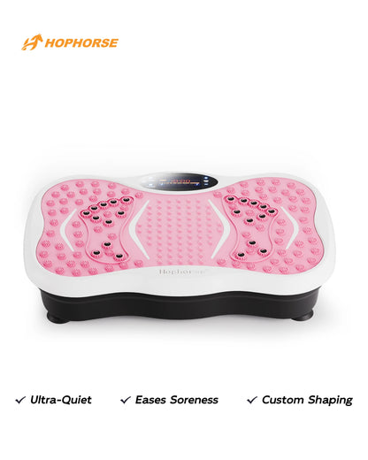 Hophorse Pro Max vibration plate in silver, front view for home workouts